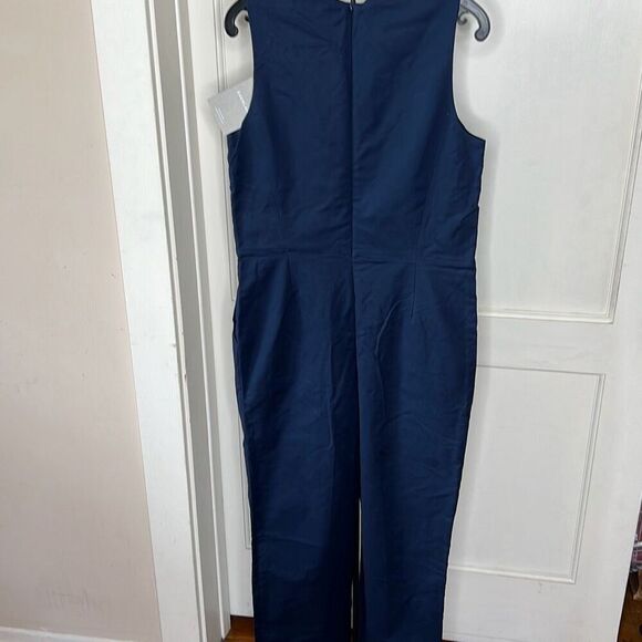 Everlane The Structured Cotton Jumpsuit in Navy Nwt Size 2 - Picture 7 of 8